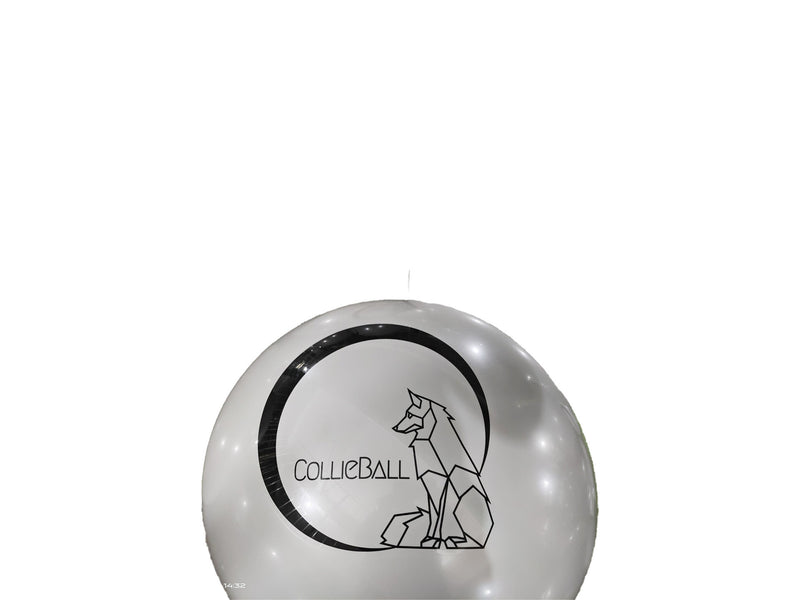 Grey CollieBall inner ball inflated, shown against a white background